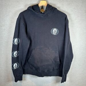 Volcom Hoodie Mens Medium Graphic Sweatshirt Logo Fade Casual Streetwear